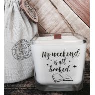 TheShabbyWick My Weekend Is All Booked * Book Lover Gift * Custom Candle * Friend Birthday Gift * Birthday Candle For Friend * book lovers club