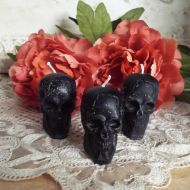 TheShabbyWitch Black Skull Candles Spell Candles