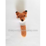 /TheSpunkyOnion Fox rattle teething toy