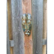 /TheStonedGarden Tribal Mask - TIKI Decor - Polynesian Decor - Bar Plaque - Handmade Cement Tribal Mask - Primitive Mask- TIKI Mask