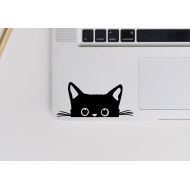 /TheVinylCreations 2 x Peeking Cat Vinyl Decal - Cat Sticker - Kitten Decal - Laptop Vinyl Transfer - Bumper Sticker - Macbook Sticker - Cat Decals - Cat Lover
