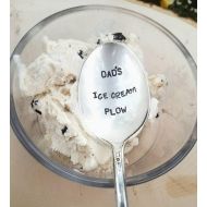 TheWoodsyWay Stamped fathers day spoon custom gift for dad Best Seller Dads icecream plow Icecream scoop Keepsake spoon Dad gift Handstamped spoon