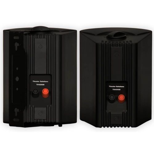  [아마존베스트]Theater Solutions TS425ODB Indoor or Outdoor Speakers Weatherproof Mountable Black Pair