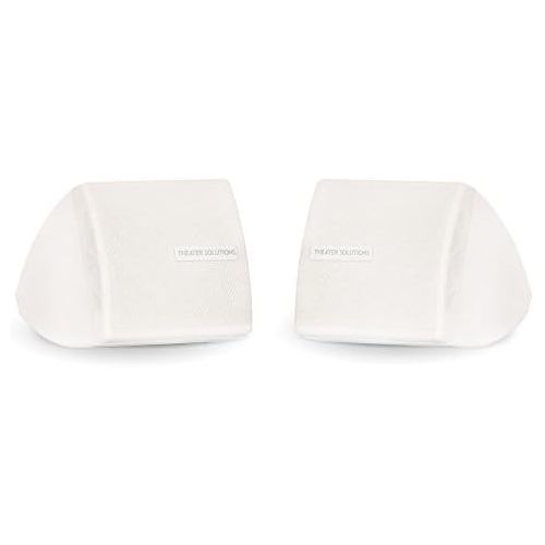  [아마존베스트]Theater Solutions TS30W Mountable Indoor Speakers White Bookshelf Pair