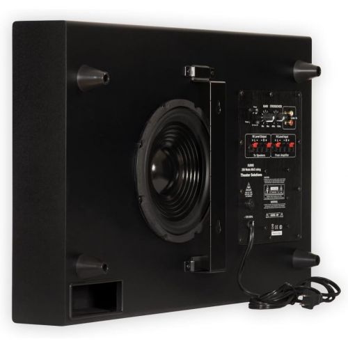  [아마존베스트]Theater Solutions SUB8S 250 Watt Surround Sound HD Home Theater Slim Powered Active Subwoofer (Black)