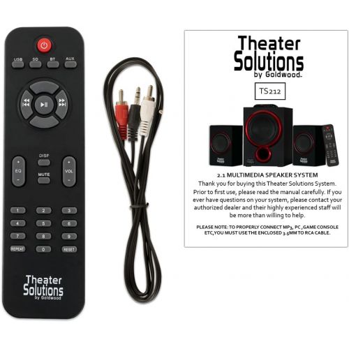  [아마존베스트]Theater Solutions by Goldwood Bluetooth 2.1 Speaker System 2.1-Channel Home Theater Speaker System, Black (TS212)