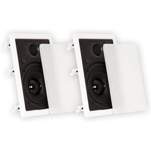  [아마존베스트]Theater Solutions TS65W in Wall 6.5 Speakers Surround Sound Home Theater Pair, White