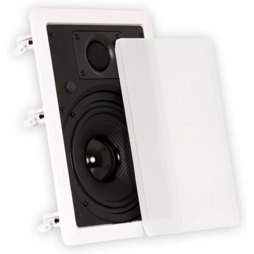  [아마존베스트]Theater Solutions TS65W in Wall 6.5 Speakers Surround Sound Home Theater Pair, White