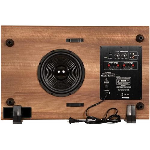  [아마존베스트]Theater Solutions SUB8SM Slim Subwoofer (Mahogany)