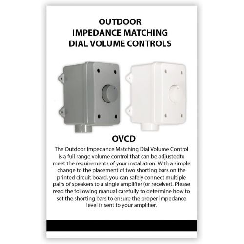  Theater Solutions OVCDG Outdoor Speaker Volume Control Gray Weatherproof Dial Switch