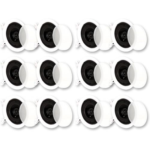  Theater Solutions CS4C in Ceiling Surround Sound Home Theater 6 Pair Pack 6CS4C