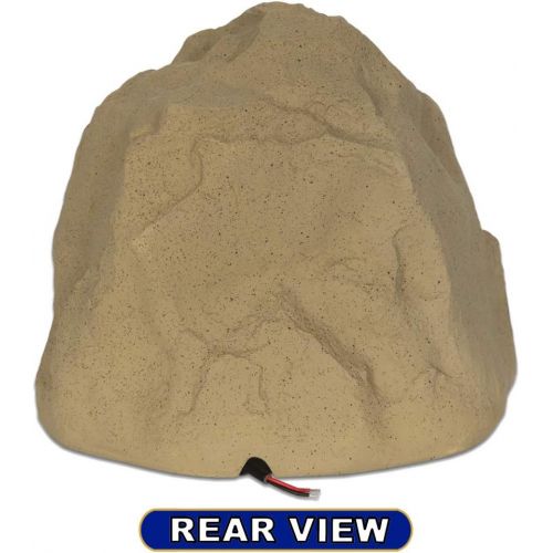  Theater Solutions 6R8S Outdoor Sandstone 8 Rock 6 Speaker Set for Deck Pool Spa Yard Garden