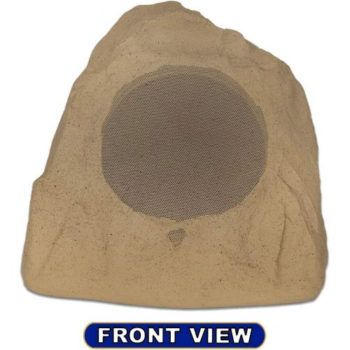  Theater Solutions 6R8S Outdoor Sandstone 8 Rock 6 Speaker Set for Deck Pool Spa Yard Garden