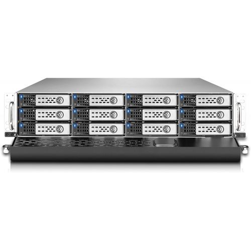  Thecus W12000 12-Bay WSS NAS with Intel Xeon E3-1225 3.1 GHz, 8GB RAM, 10 GbE Ready, 2x USB 3.0 - MetallicGrey