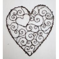 Thedustyraven Burly Spirillian Barbed Wire Heart of Spirals For Your Valentine Garden Trellis