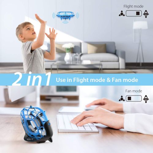  [아마존 핫딜]  [아마존핫딜]Theefun Hand Operated Drone, Flying Quadcopter Toys with 2 Speed and LED Light for Kids, Boys and Girls