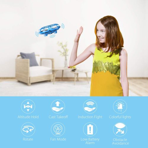  [아마존 핫딜]  [아마존핫딜]Theefun Hand Operated Drone, Flying Quadcopter Toys with 2 Speed and LED Light for Kids, Boys and Girls