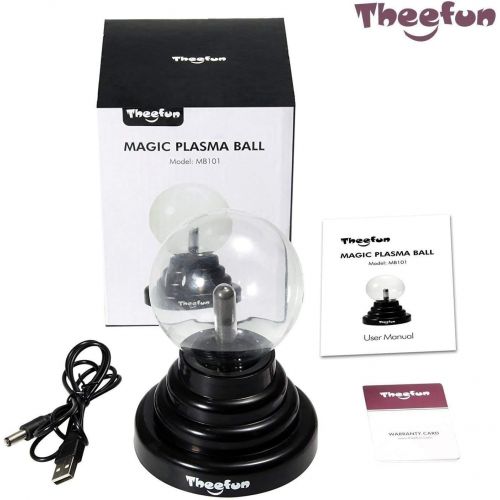  Theefun Magische Plasmakugel Mini Leucht Tragbare Ball Elektrostatische Kugel Beruehrungsempfindliche Blitzkugel, Blinkende Padagogisches Spielzeug Physik Blitzlicht Plasmalampe