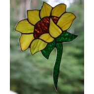 /Theglassmenagerie Stained Glass Sunflower Sun Catcher