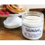 Thepaperedpine Cinnamon - 16 oz All Natural Soy Candle | Hand Poured | Cinnamon Roll | Handmade | Housewarming Gift | Scented Candle | Gifts for Her |