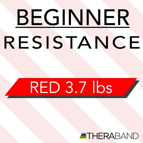  TheraBand Resistance Band 25 Yard Roll, Medium Red Non-Latex Professional Elastic Bands For Upper & Lower Body Exercise Workouts, Physical Therapy, Pilates, & Rehab, Dispenser Box,