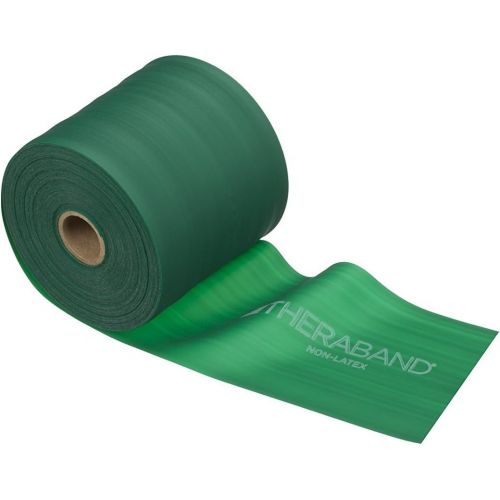  TheraBand Hygenic Thera-Band Latex Free Resistance Exercise Bands 25 yard roll Heavy - Green