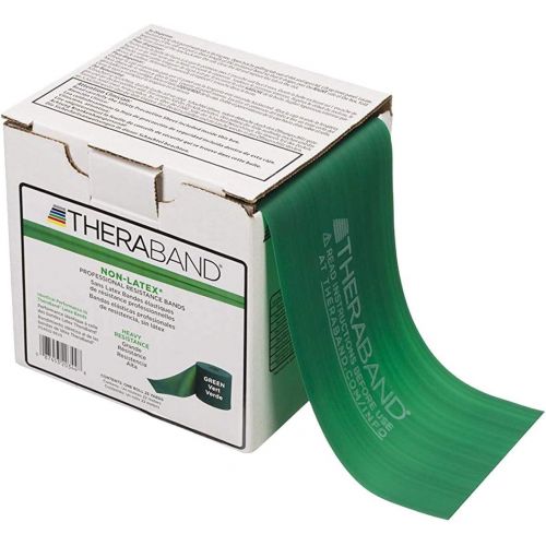  TheraBand Hygenic Thera-Band Latex Free Resistance Exercise Bands 25 yard roll Heavy - Green