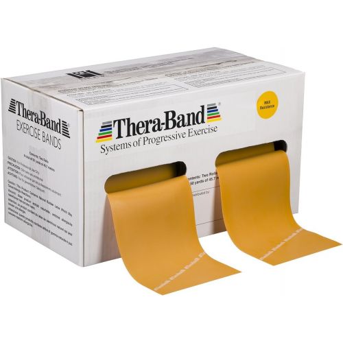  TheraBand Resistance Bands, 50 Yard Roll Professional Latex Elastic Band For Upper Body, Lower Body, & Core Exercise, Physical Therapy, Pilates, At-Home Workouts, & Rehab, Silver,