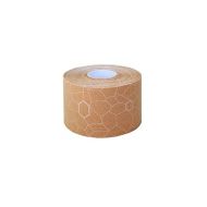 THERABAND Kinesiology Tape, Waterproof Physio Tape for Pain Relief, Muscle & Joint Support, Standard Roll with XactStretch Application Indicators, 2 Inch x 16.4 Foot Roll, Beige/Beige