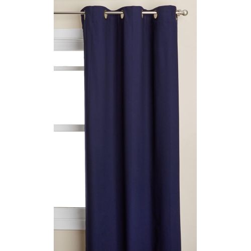  Thermalogic Weathermate Insulated Grommets Cotton Curtain Panels, 80 X 95 navy