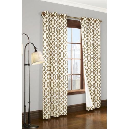  Trellis Thermalogic Teal 80 X 63 Grommet Top Curtains