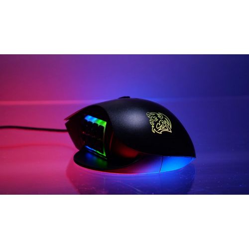  Thermaltake Tt Esports Nemesis Switch MOBA/MMO/RTS Optical RGB Gaming Mouse, MO-NMS-WDOOBK-01