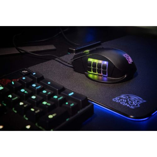  Thermaltake Tt Esports Nemesis Switch MOBA/MMO/RTS Optical RGB Gaming Mouse, MO-NMS-WDOOBK-01