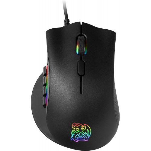  Thermaltake Tt Esports Nemesis Switch MOBA/MMO/RTS Optical RGB Gaming Mouse, MO-NMS-WDOOBK-01