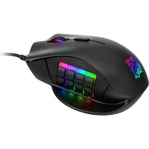  Thermaltake Tt Esports Nemesis Switch MOBA/MMO/RTS Optical RGB Gaming Mouse, MO-NMS-WDOOBK-01