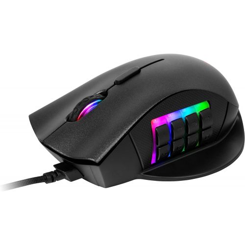  Thermaltake Tt Esports Nemesis Switch MOBA/MMO/RTS Optical RGB Gaming Mouse, MO-NMS-WDOOBK-01