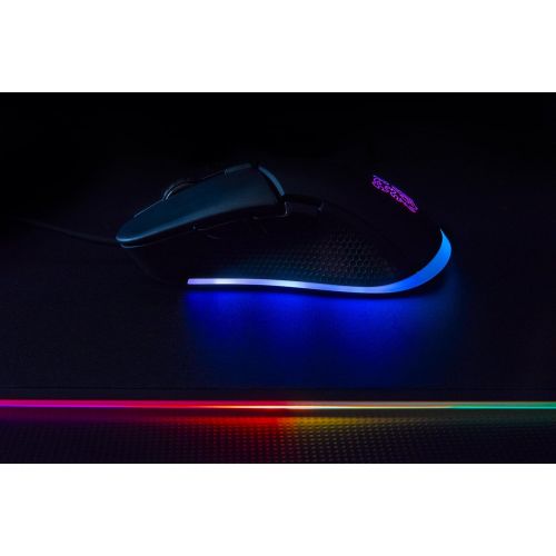  Thermaltake Tt Esports IRIS Optical 16.8 Million Color RGB Aura Illumination 9 Lighting Effects 5000 DPI PMW3325 Sensor Ergonomic Software-Controlled Gaming Mouse MO-IRS-WDOHBK-04