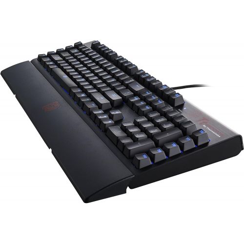  Thermaltake Tt e Sports Poseidon Z Forged Aluminum Faceplate with Built-in USB Port & Sound Card Brown Switches Blue Backlight Mechanical Gaming Keyboard KB-BAZ-KBBLUS-04