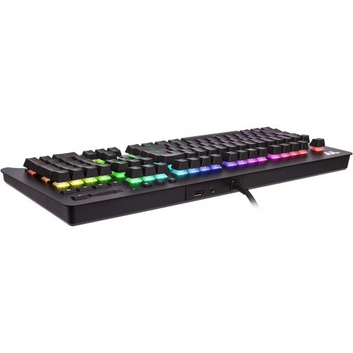  Thermaltake Level 20 GT RGB Mechanical Gaming Keyboard, Razer Green Switches, 16.8M Color RGB, Razer Chroma Compatible - GKB-LVG-RGBRUS-01