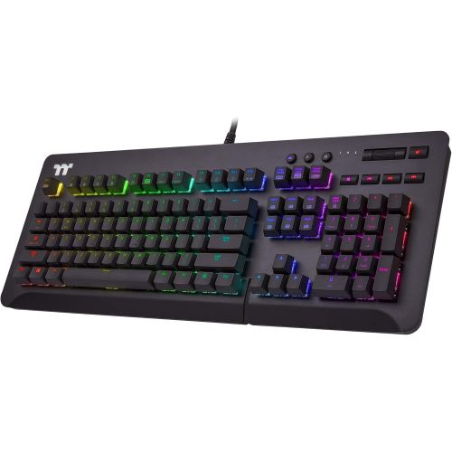  Thermaltake Level 20 GT RGB Mechanical Gaming Keyboard, Razer Green Switches, 16.8M Color RGB, Razer Chroma Compatible - GKB-LVG-RGBRUS-01