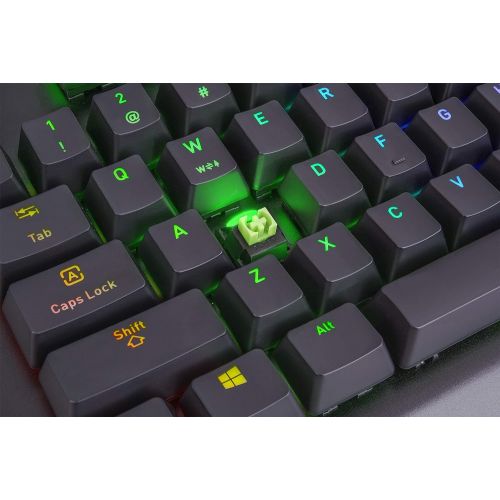  Thermaltake Level 20 GT RGB Mechanical Gaming Keyboard, Razer Green Switches, 16.8M Color RGB, Razer Chroma Compatible - GKB-LVG-RGBRUS-01