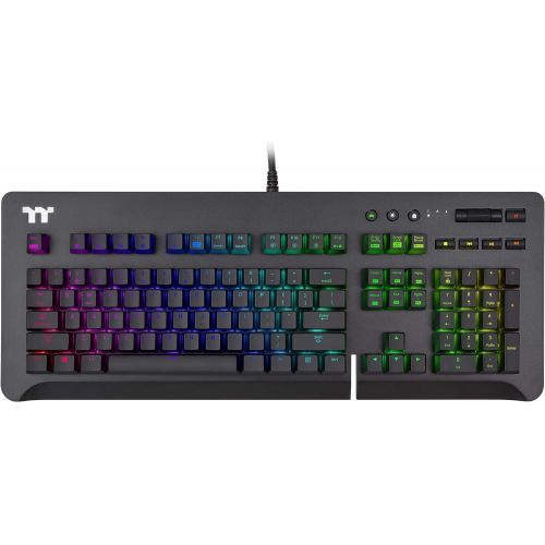  Thermaltake Level 20 GT RGB Mechanical Gaming Keyboard, Razer Green Switches, 16.8M Color RGB, Razer Chroma Compatible - GKB-LVG-RGBRUS-01