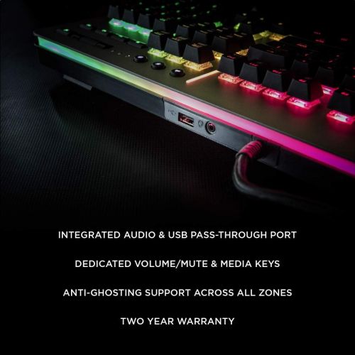  Thermaltake Level 20 RGB Titanium Aluminum Gaming Keyboard Cherry MX Silver Switches, 16.8M Color RGB, 32 Color zone options, support Alexa Voice Control, Razer Chroma Sync compati