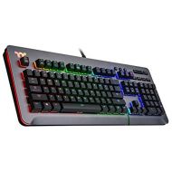 Thermaltake Level 20 RGB Titanium Aluminum Gaming Keyboard Cherry MX Blue Switches, 16.8M Color RGB, 32 Color Zone Options, Alexa Voice Control & Razer Chroma Sync Compatible, KB-L