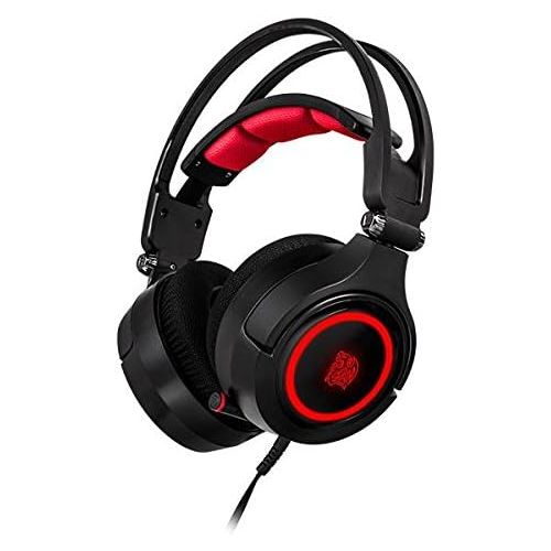  Tt eSPORTS Cronos Riing RGB 7.1 Premium Virtual Surround Sound, 16.8 Million 8 Lighting Effects RGB Color Gaming Headset HT-CRA-DIECBK-20