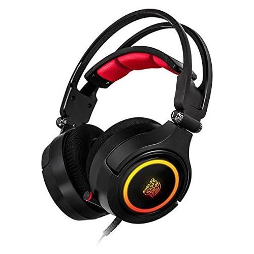  Tt eSPORTS Cronos Riing RGB 7.1 Premium Virtual Surround Sound, 16.8 Million 8 Lighting Effects RGB Color Gaming Headset HT-CRA-DIECBK-20