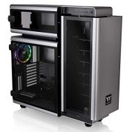 Thermaltake Level 20 Tempered Glass E-ATX Vertical GPU Trio-Chamber Aluminum Full Tower Modular Gaming Computer Case 3x140mm Riing Plus Fan + 2xLumi Plus LED Strips Pre-Installed C