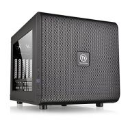 Thermaltake Core V21 SPCC Micro ATX, Mini ITX Cube Gaming Computer Case Chassis, Small Form Factor Builds, 200mm Front Fan Pre-installed, CA-1D5-00S1WN-00
