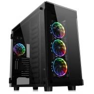 Thermaltake CA-1H1-00F1WN-00 Tower 900 Tempered Glass Fully Modular E-ATX Vertical Super Tower Gaming Computer Case Chassis Black Edition