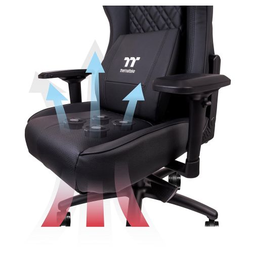  Thermaltake Tt Esports X Comfort Air Gaming Office Chair with 4 On-The-Fly Adjustable Cooling Fans Black - GC-XCF-BBLFDL-01